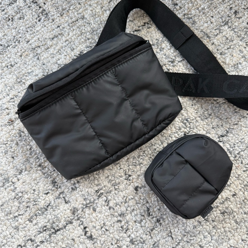 Calpak mini Luka Belt Bag and key pouch in black
